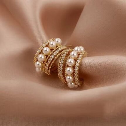 Pearl Radiance Hoop Earrings