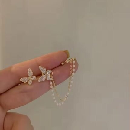 Pearl Wing Cascade Earrings