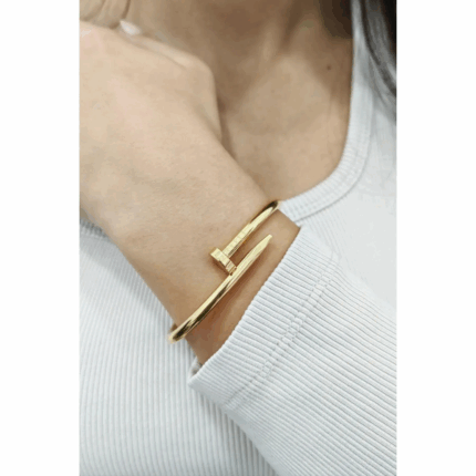 Golden Nail Cuff Bracelet