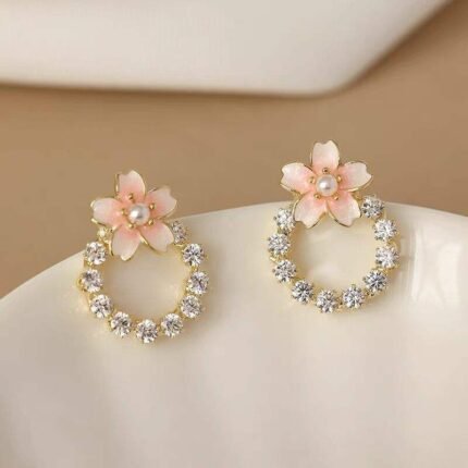 Cherry Blossom Halo Earrings