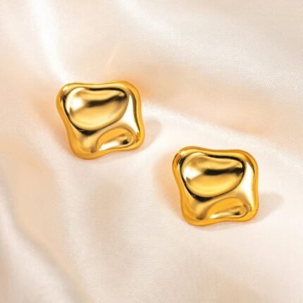 Molten Gold Sculpt Earrings
