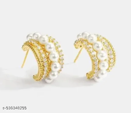 Pearl Radiance Hoop Earrings