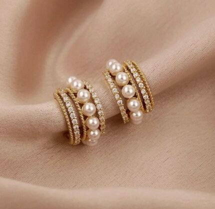 Pearl Harmony Hoop Earrings