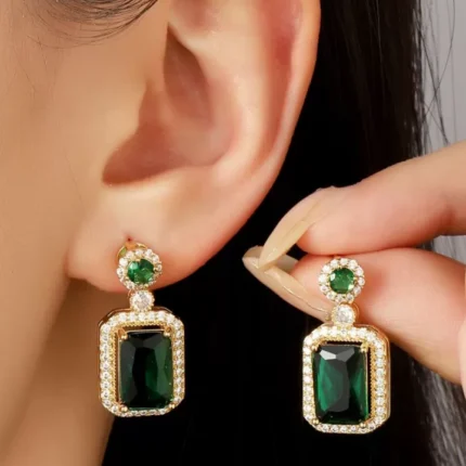 Emerald Majesty Drop Earrings