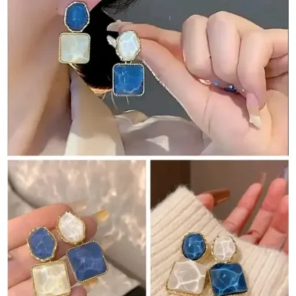 Ocean Mist Duo-Tone Earrings