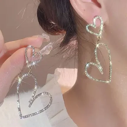 Stellar Hearts Drop Earrings