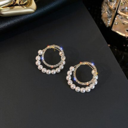Luxe Orbit Pearl Hoops