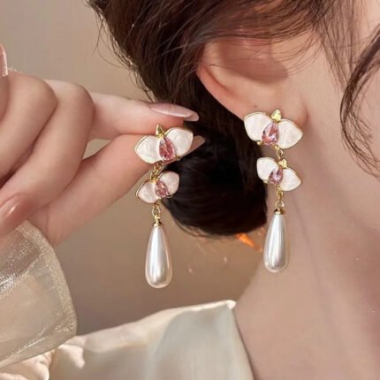 Pearl Blossom Cascade Earrings