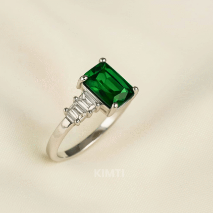 Emerald Grace Baguette Ring