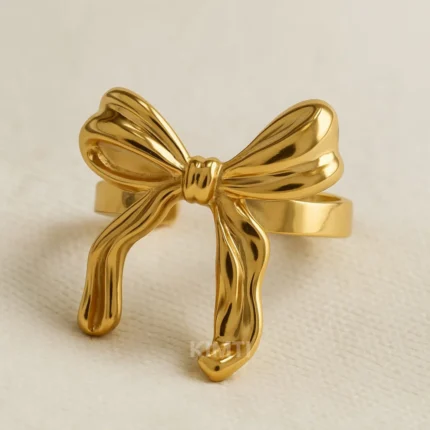 Gilded Bow Luminary Ring