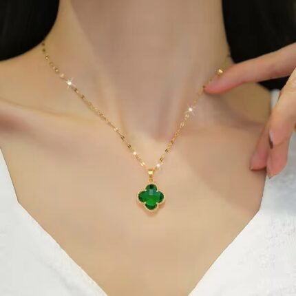 Emerald Clover Luxe Necklace