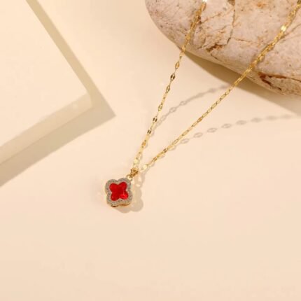 Ruby Clover Passion Necklace