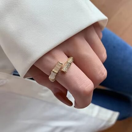 Bamboo Luxe Dual-Tone Ring